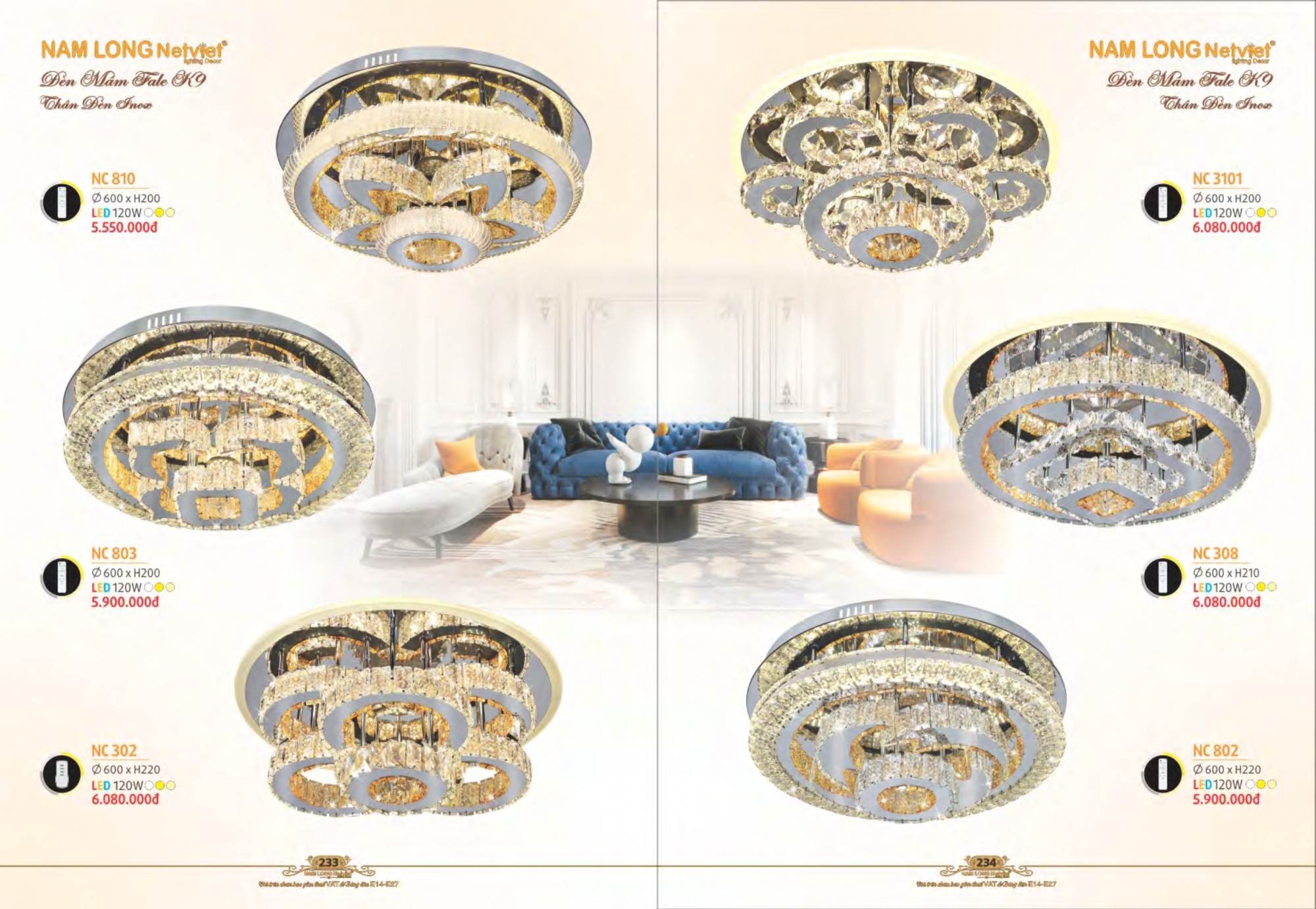 Bảng giá đèn trang trí Nam Long